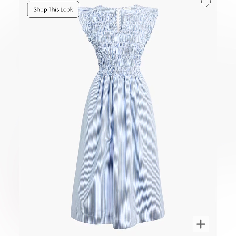 J. Crew Factory Smocked flutter-sleeve midi dress